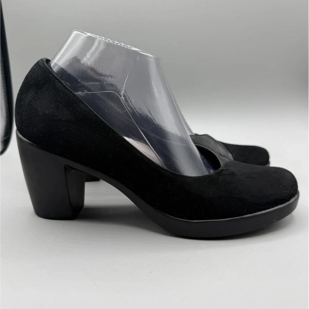 Dansko Tuttie Black Leather Suede Slip-On Comfort Pump Shoes Size 40/US 9.5 - 10